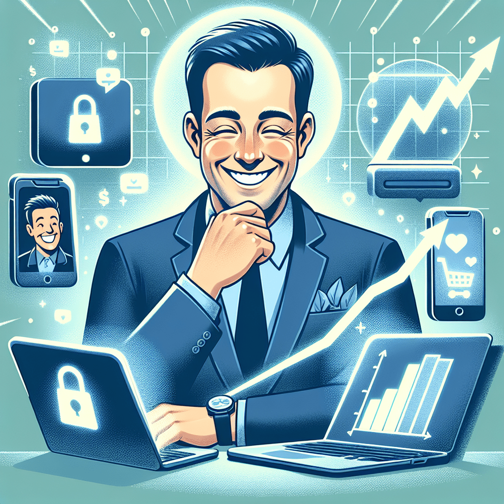 A smiling businessman who is finding success using omnimarketing techniques.
